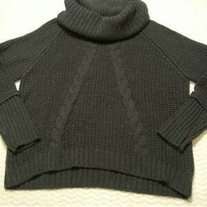 NWOT Ivanka Trump Women's XL Sweater Grey Turtleneck Chunky Knit Soft